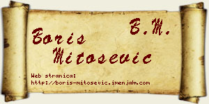 Boris Mitošević vizit kartica